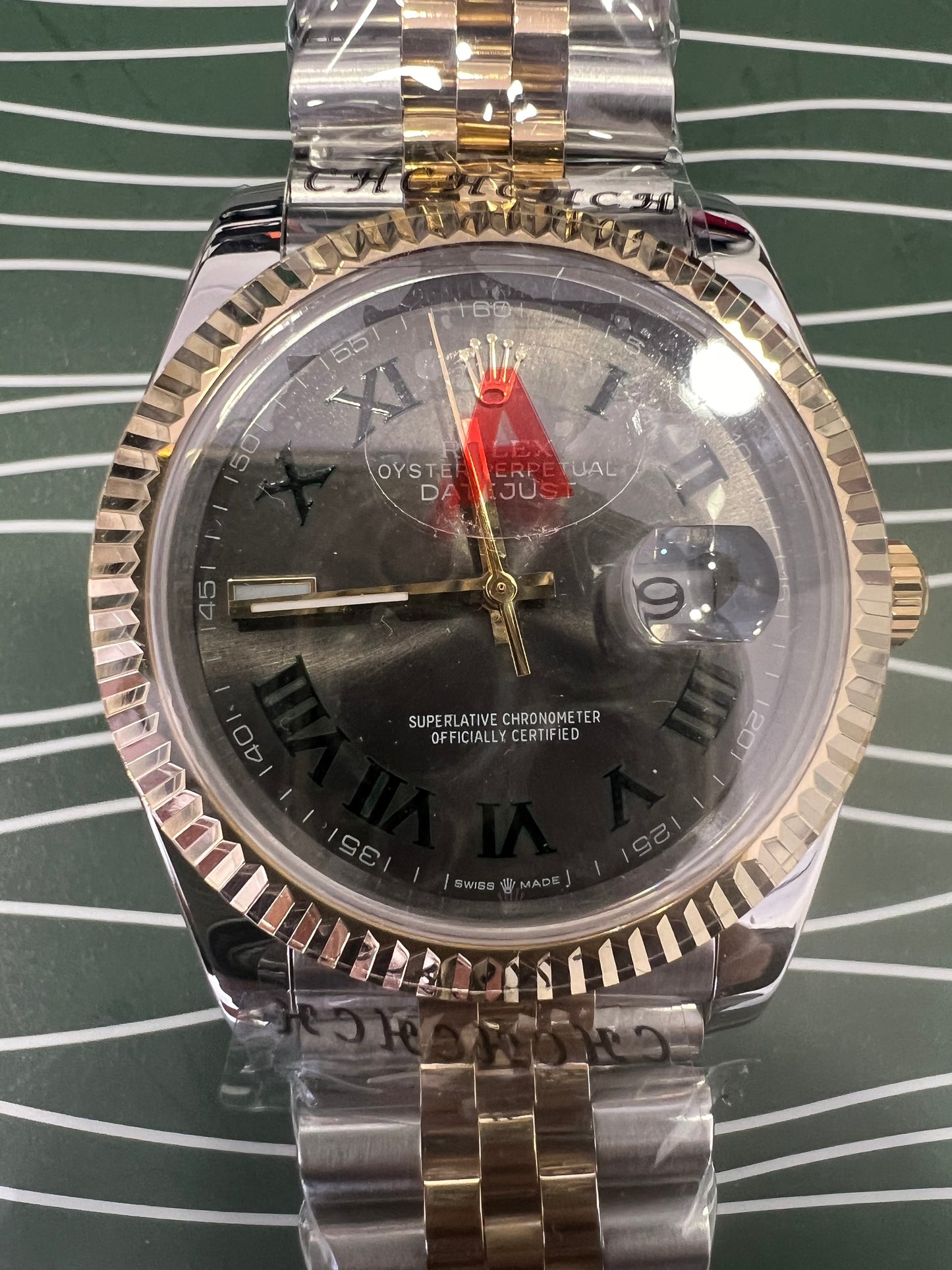 Datejust 41 Wimbledon Roman Two-Tone Yellow Gold Jubilee