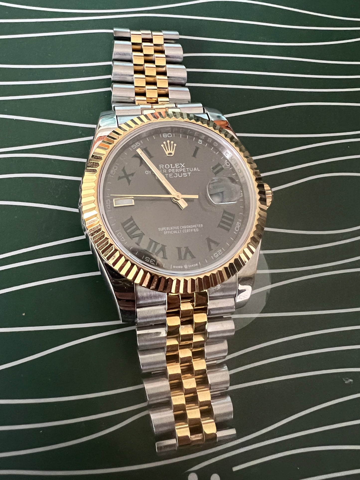 Datejust 41 Wimbledon Roman Two-Tone Yellow Gold Jubilee