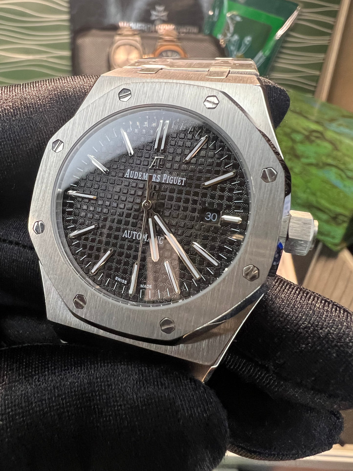 Audemars Piguet Royal Oak Selfwinding Steel Black Dial Dial 41mm