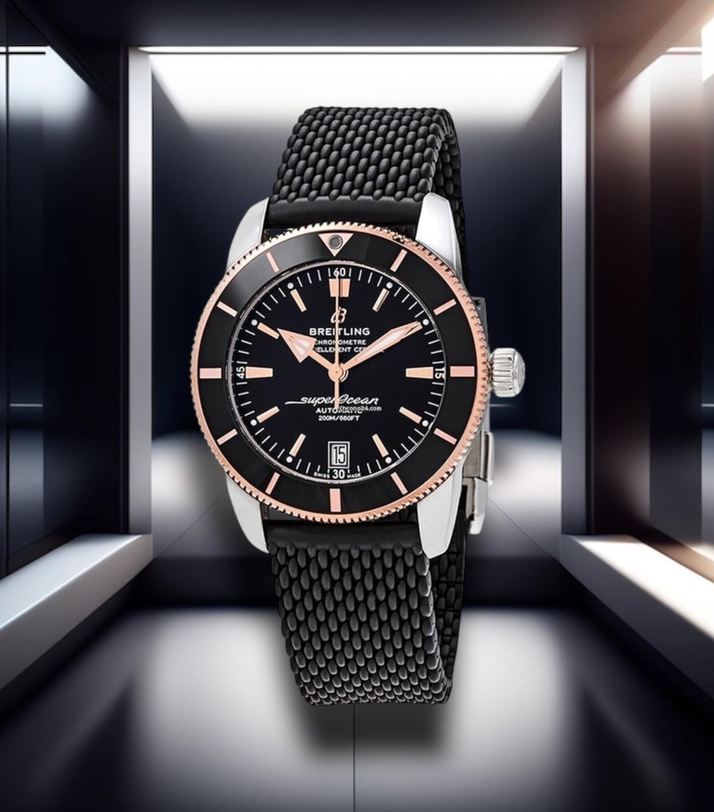 Breitling Superocean Héritage II B20 42mm Rose Gold Black Dial