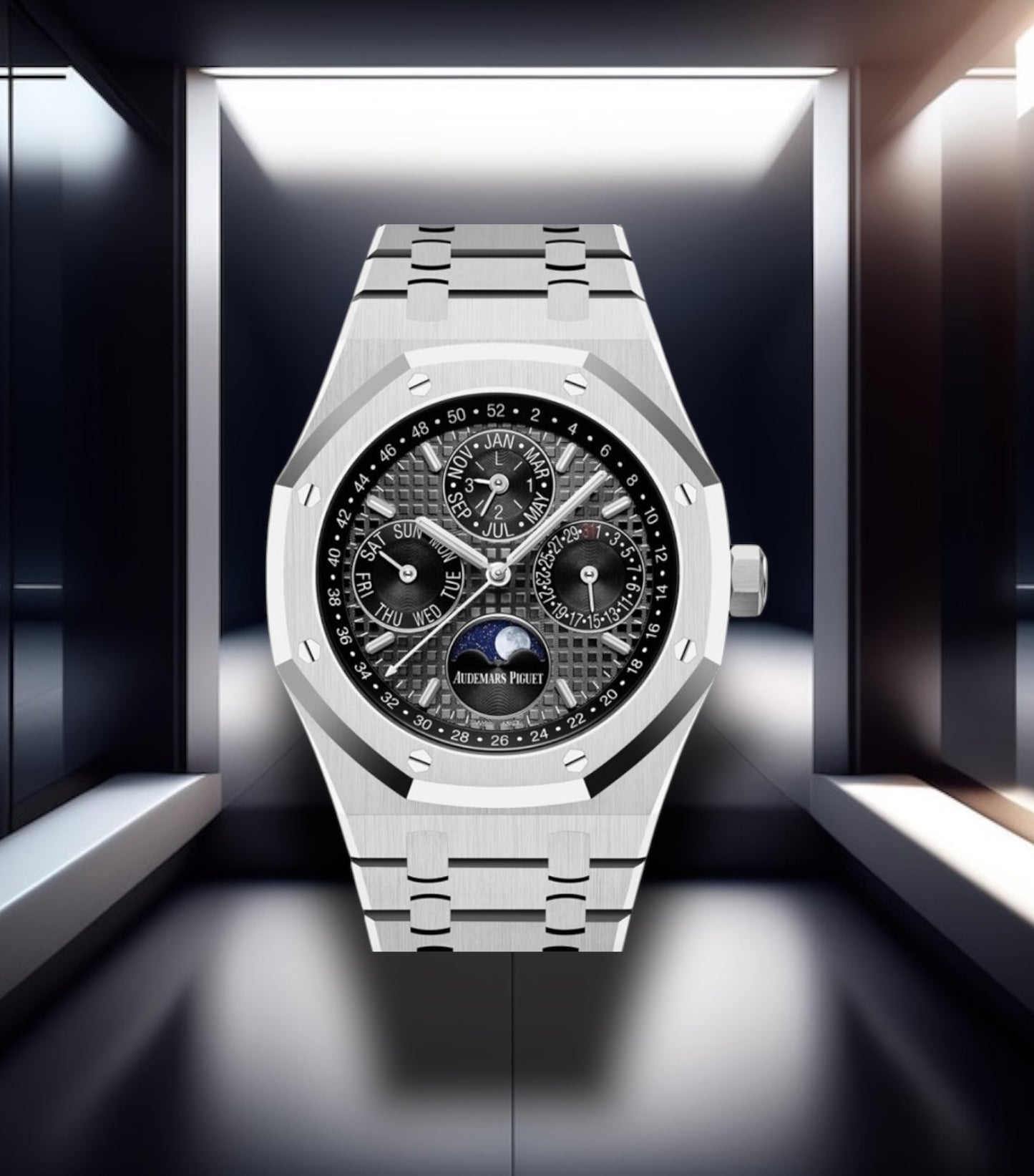Audemars Piguet Royal Oak Perpetual Calendar Black "Grande Tapisserie" Dial 41mm