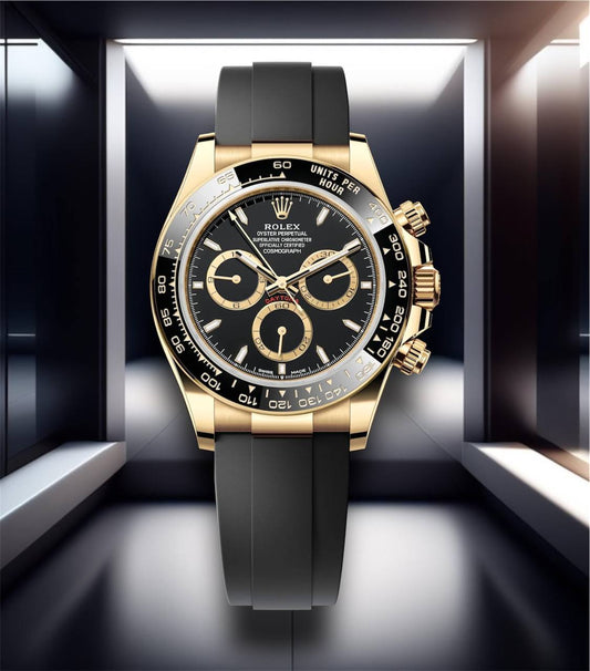 Daytona Cosmograph Oysterflex Gold Black Dial