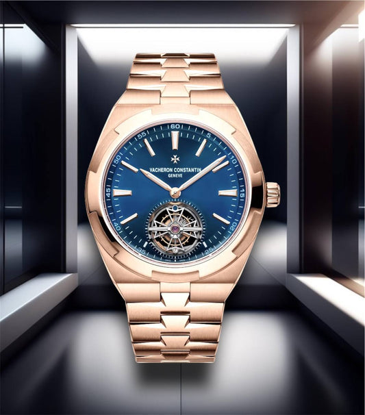 Vacheron Constantin Overseas Tourbillon Rose Gold Blue Dial 42.5mm 